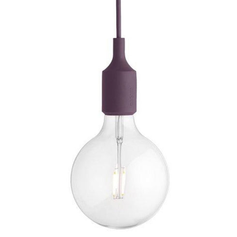 Candeeiro de Suspensão E27 sem Canopy Burgundy